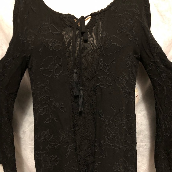 Altar’d State Black Boho Tunic Lacy Small NWT - Picture 2 of 8